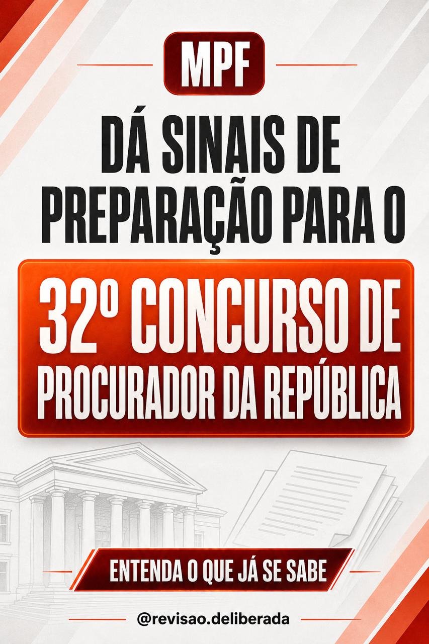 Sinais de preparação para o concurso do MPF