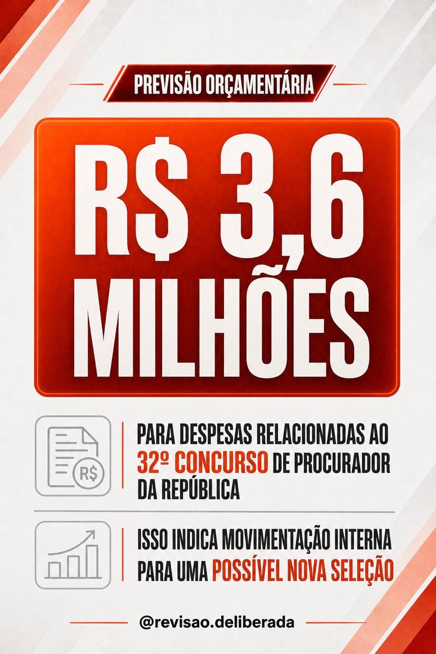 Previsão orçamentária do concurso do MPF